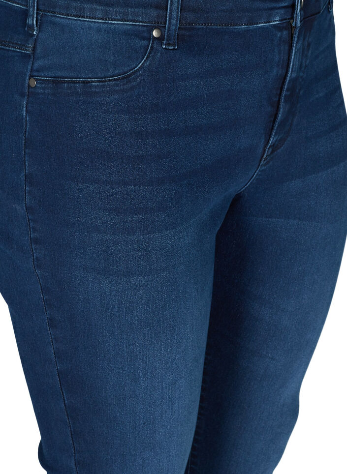 Cotton-blend jeggings, Blue, Packshot image number 2