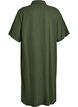 Shirt dress in linen and viscose with short sleeves, Green, Packshot image number 1