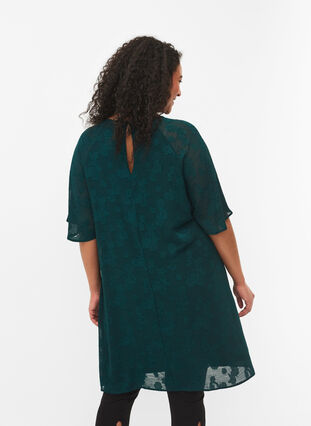 Dress with short sleeves, Ponderosa Pine, Model image number 1