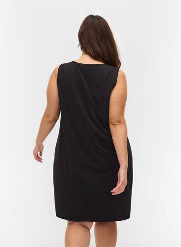 Sleeveless nightgown, Black, Model image number 1