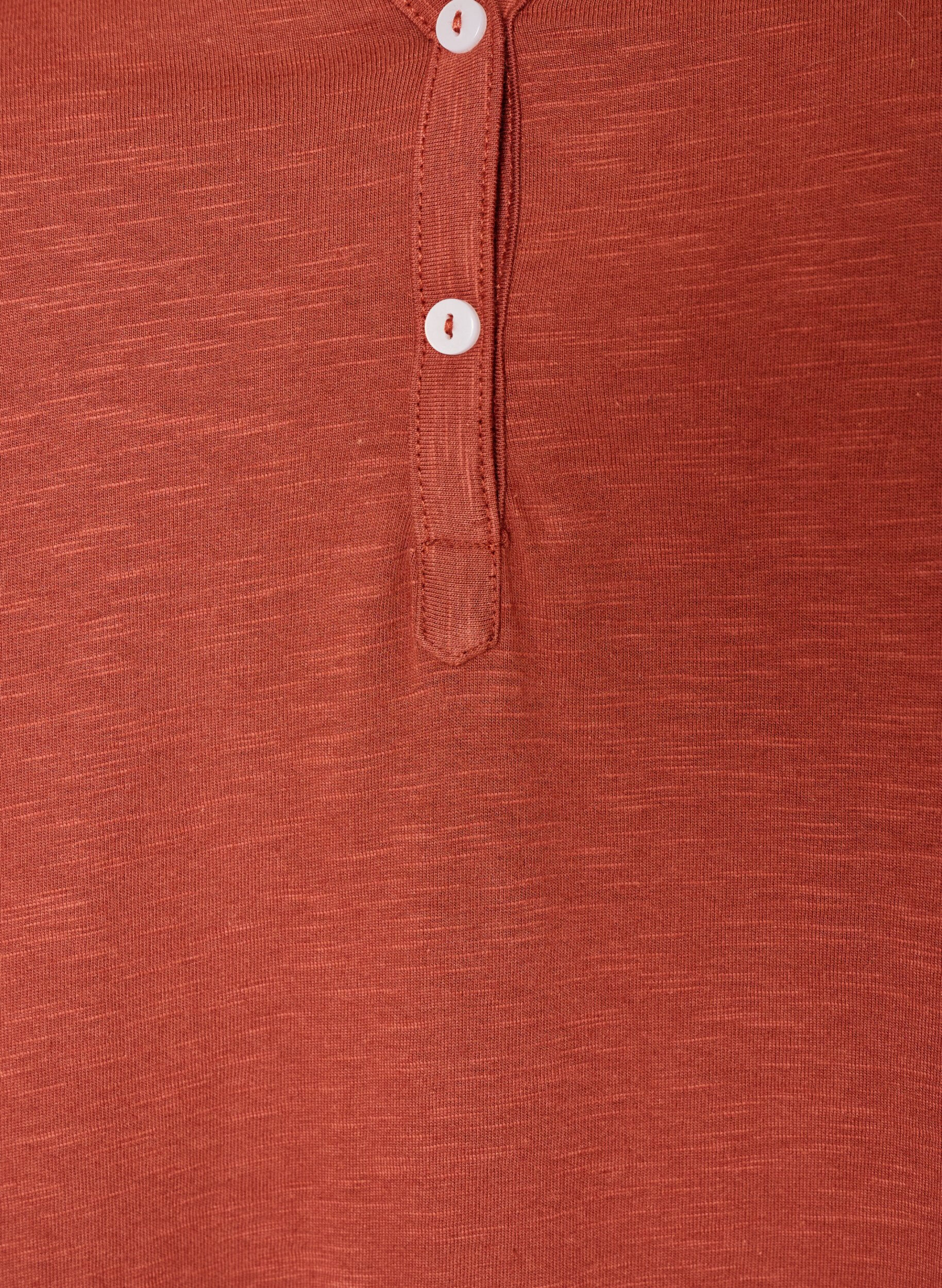 ZizzifashionT-shirt with button detail, Brown, Packshot image number 2