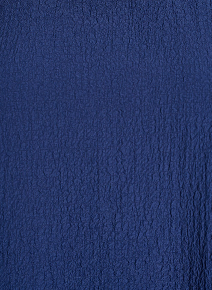 Short dress with a crinkled texture and short sleeves, Blue, Packshot image number 2