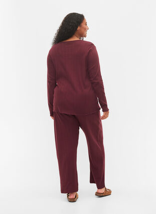 Pyjama trousers in cotton with pattern, Port Royal, Model image number 1