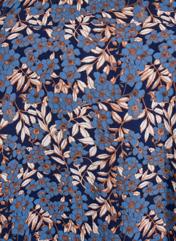 Short-sleeved cotton dress with print, Blue, Packshot image number 2