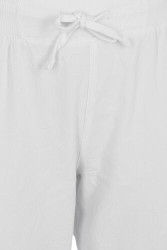 Cotton Capri trousers , Bright White, Packshot image number 2