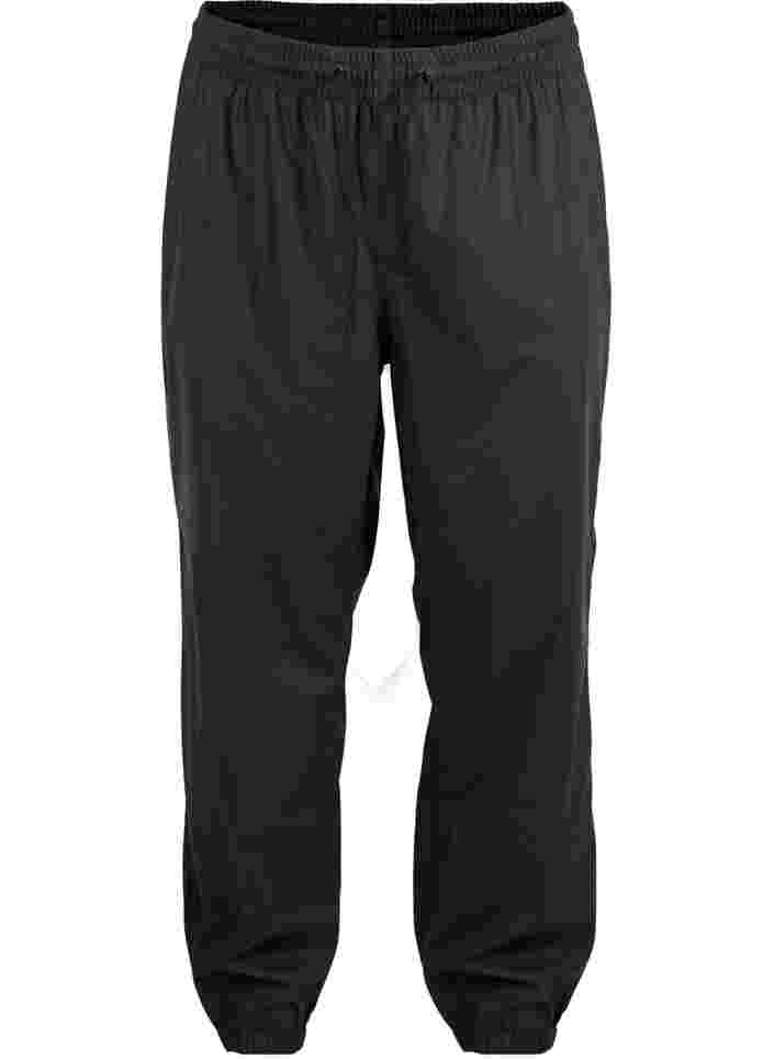 Rain trousers with taped seams, Black, Packshot image number 0