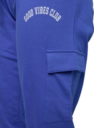 Sweatpants with cargo pockets, Dazzling Blue, Packshot image number 3
