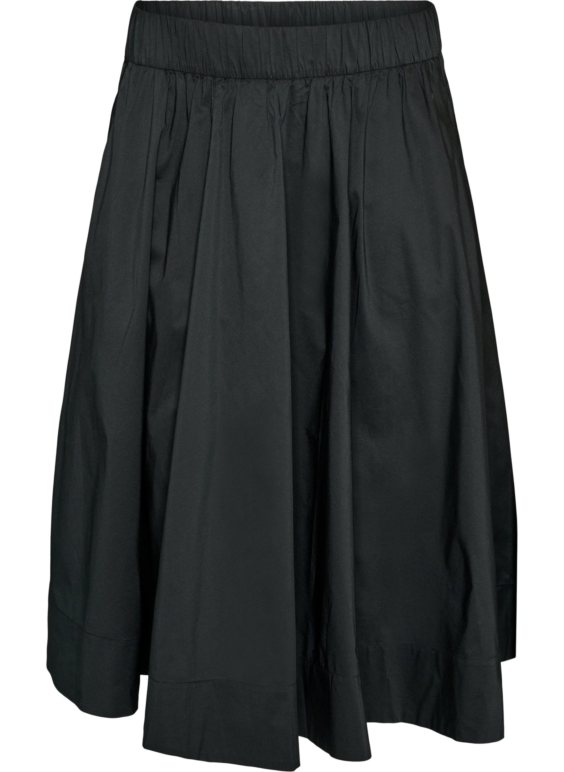 Wide A-line midi skirt