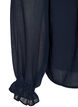 Sheer blouse with ruffles and tie-fastening, Blue, Packshot image number 3