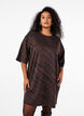 Patterned dress with 3/4 sleeves, Brown, Model image number 0