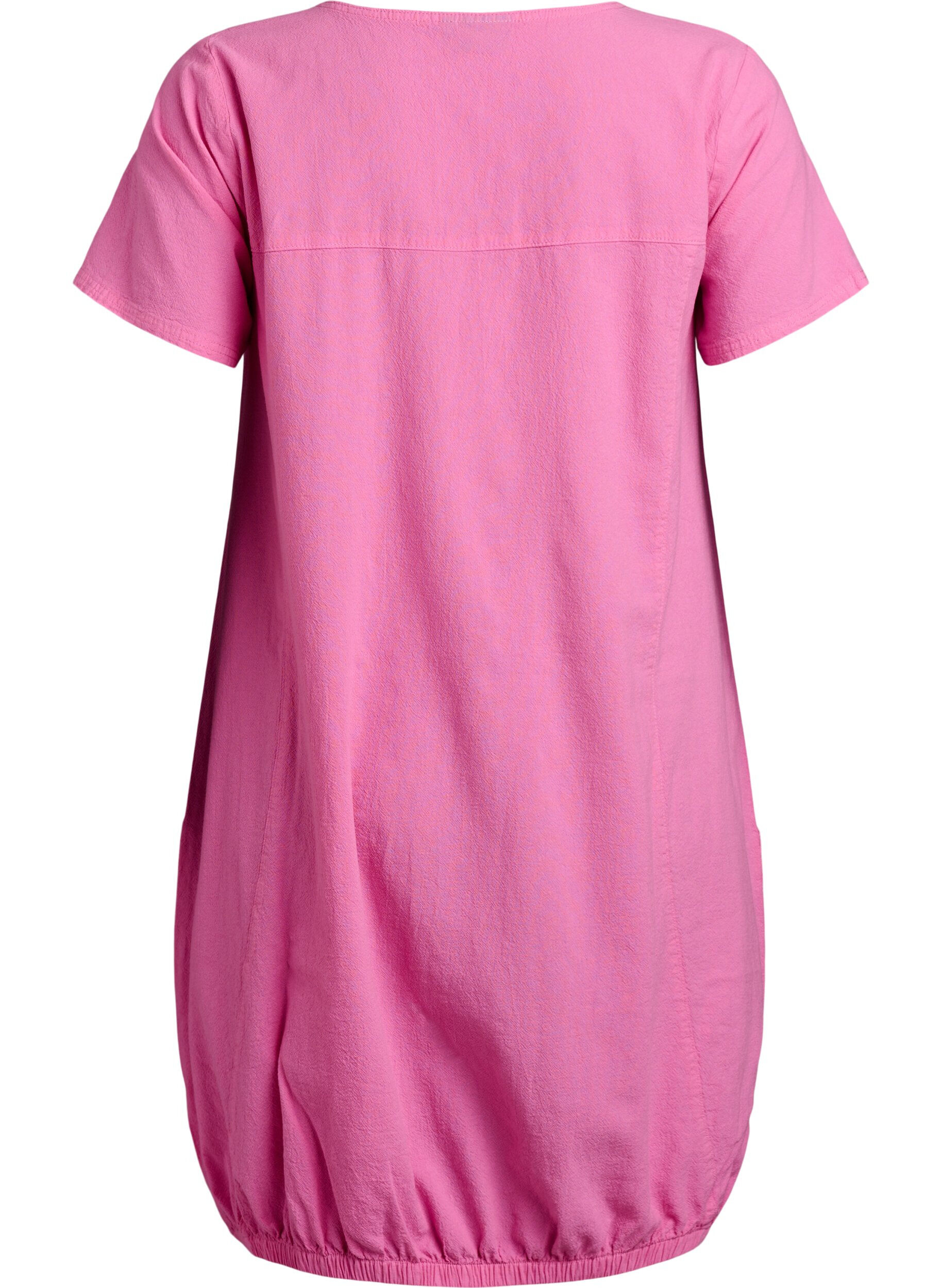 ZizzifashionShort-sleeved cotton dress, Pink, Packshot image number 1