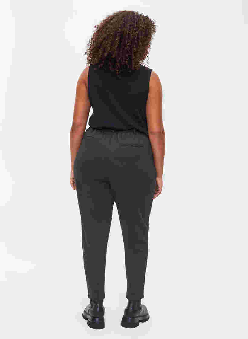 Cropped trousers with pockets, Dark Grey Melange, Model