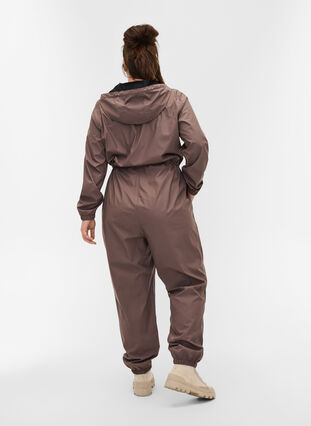 Rain jumpsuit with hood and pockets, Iron, Model image number 1