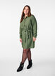 Shirt dress with tie belt and long sleeves, Green, Model image number 1