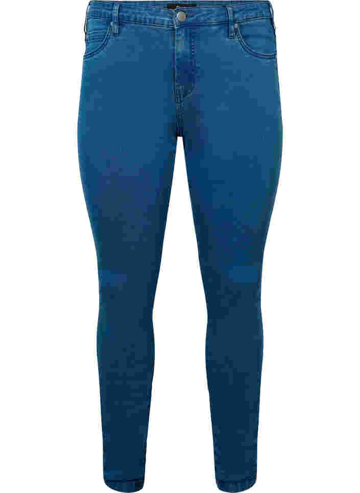 High-waisted super slim Amy jeans , Mid Blue, Packshot image number 0