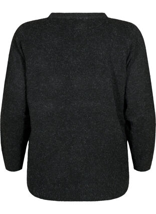 Melange v-neck pullover, Dark Grey Melange, Packshot image number 1