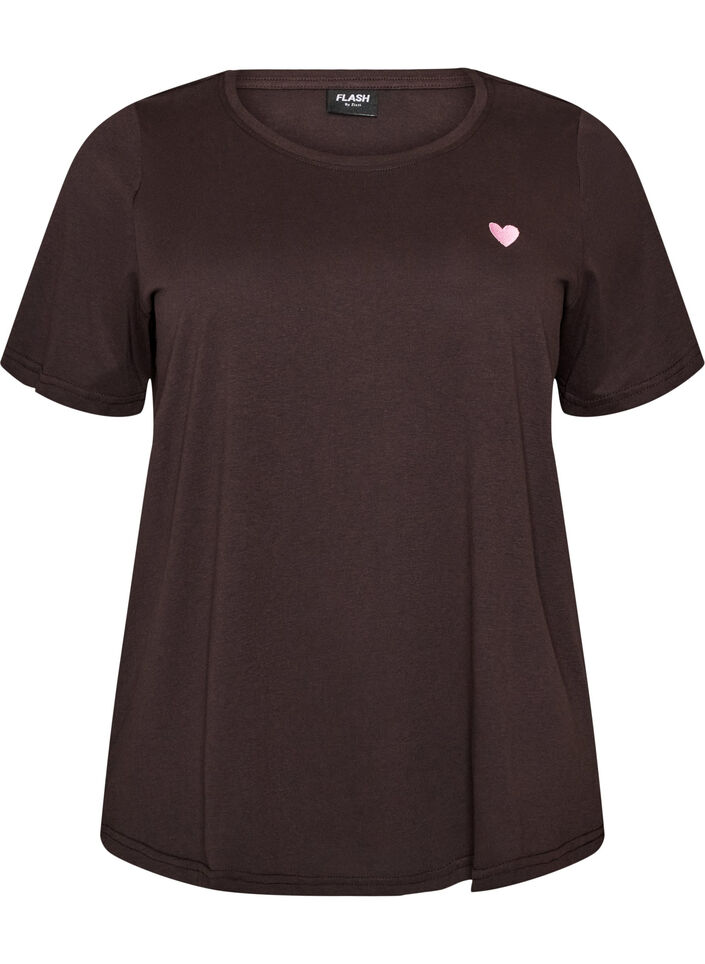 T-shirt with motif, Brown, Packshot image number 0