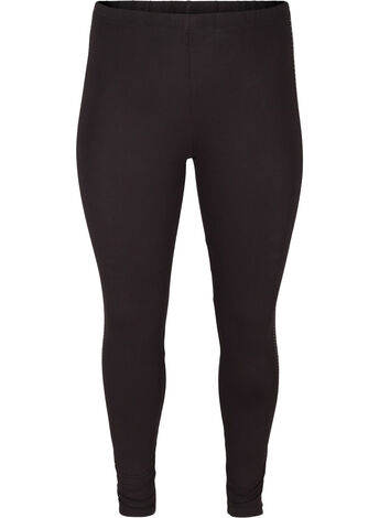 Viscose leggings with stones on the side