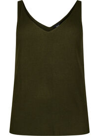 Knitted top with v-neckline
