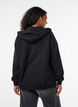 Zipped sweat hoodie with pockets, Black, Model image number 2