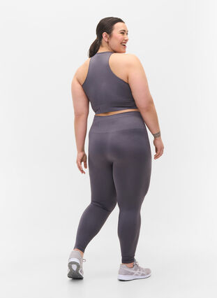 Workout leggings with ribbed structure, Rabbit, Model image number 1