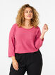 Blouse with 3/4 sleeves and striped pattern, Malaga Mel., Model image number 0