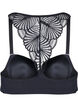 Underwire bra with lace back, Black, Packshot image number 1
