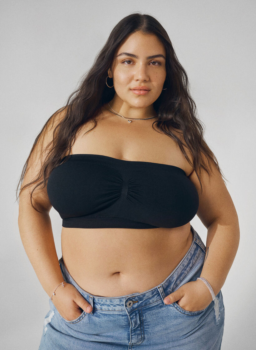 Tube bra, Black, Image image number 0
