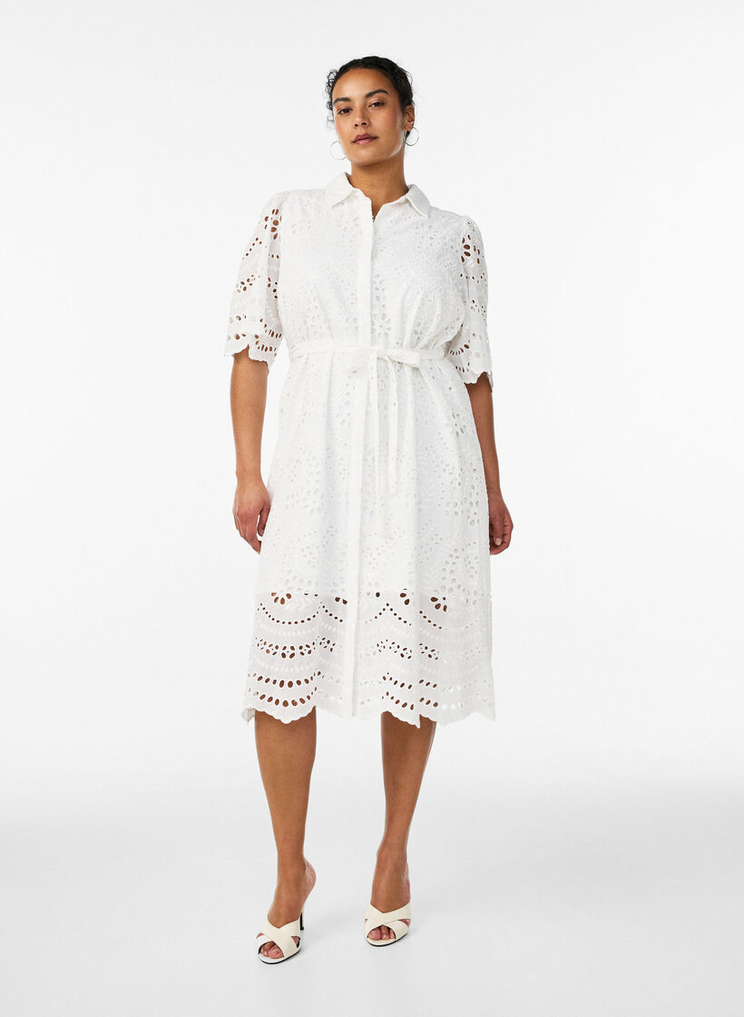 Women's Plus size White Winter dresses (40-64) - Zizzifashion Women's Plus size White Winter dresses (40-64) - Zizzifashion
