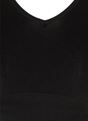 Wireless V-neck bra, Black, Packshot image number 2