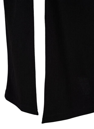 Midi skirt with slit and ruched effect, Black, Packshot image number 3