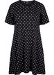 Cotton dress with short sleeves and dots, Black w. White Dot, Packshot image number 0
