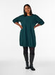 Dress with a balloon shape and structure, Green, Model image number 1
