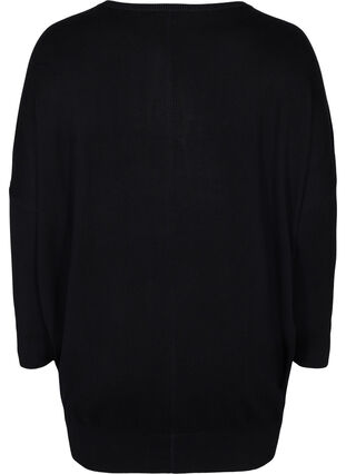Knitted tunic in viscose blend, Black, Packshot image number 1