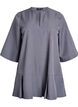 Short A-line dress with zipper and 3/4-sleeves, Grey, Packshot image number 0
