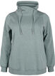 FLASH - Sweatshirt with high collar, Balsam Green Melange, Packshot image number 0