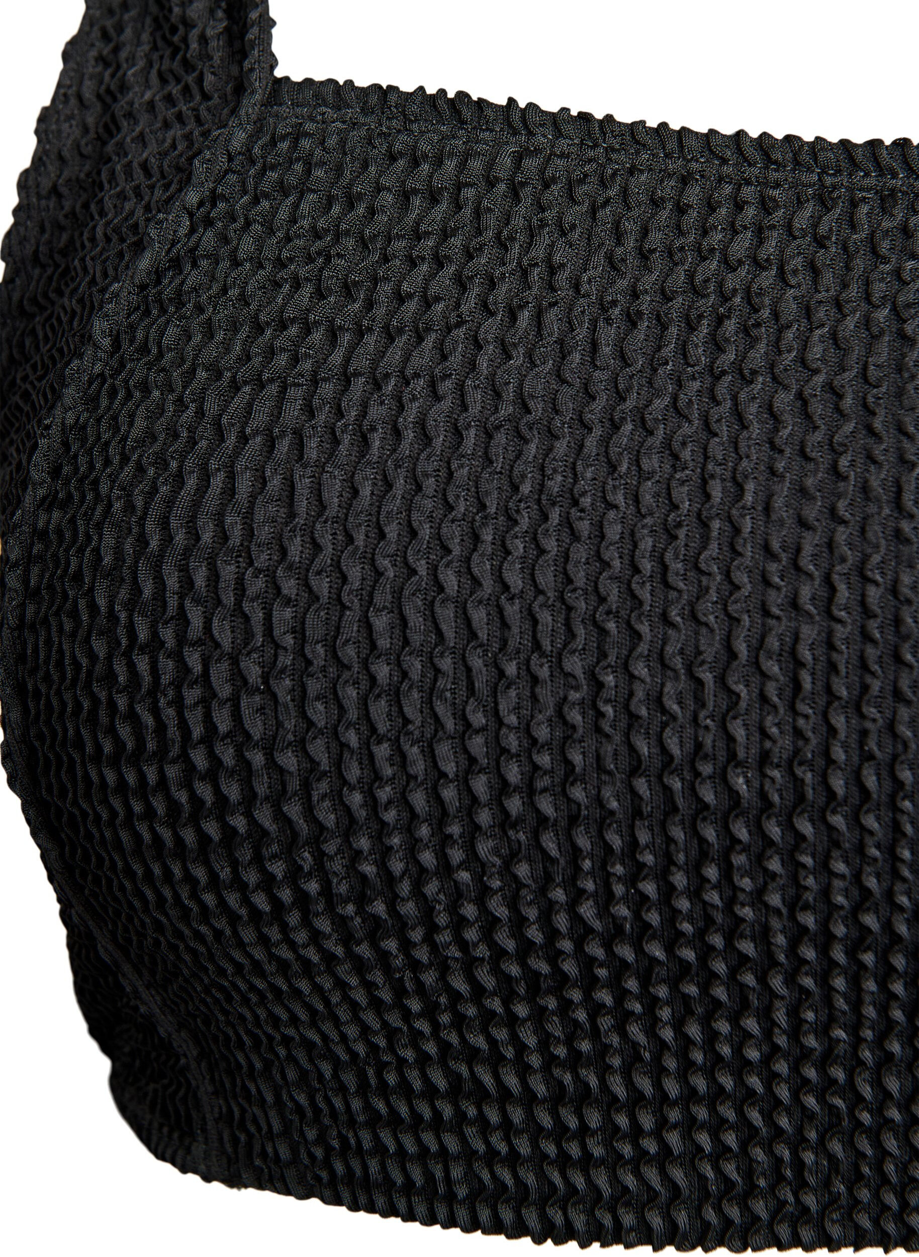 Zizzifashion Crepe bikini top with adjustable straps, Black, Packshot image number 2