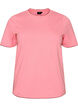 Cotton T-shirt with wavy contrasting edges, Pink, Packshot image number 0