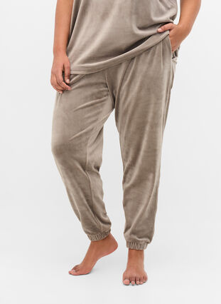 Homewear trousers, Taupe Gray, Model image number 2