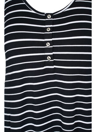 Striped viscose midi dress, Black w. stripe, Packshot image number 2