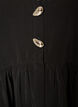 Sleeveless peplum blouse with decorative buttons, Black, Packshot image number 2