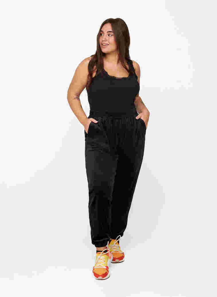 Homewear trousers, Black, Model image number 4