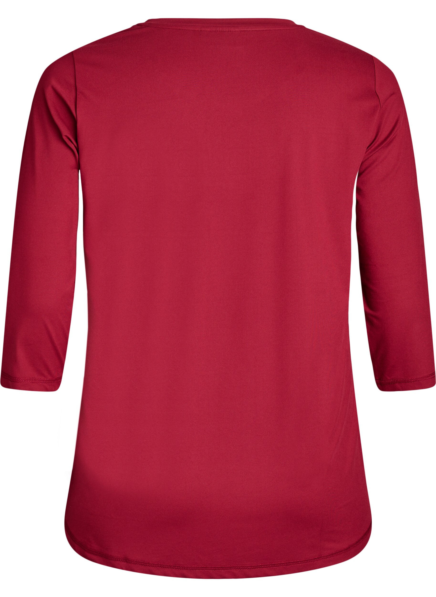 ZizzifashionWorkout top with 3/4 sleeves, Red, Packshot image number 1