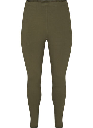 Cotton leggings with print details, Ivy Green, Packshot image number 0