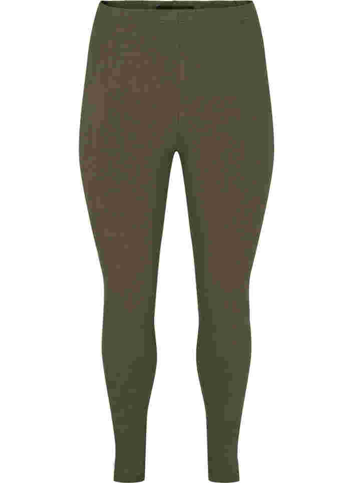 Cotton leggings with print details, Ivy Green, Packshot image number 0