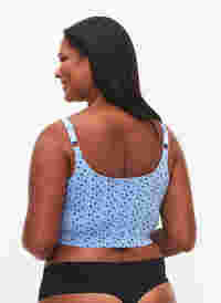2-pack bra top in cotton with adjustable straps, Serenity AOP/Black, Model
