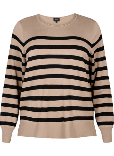 Striped viscose blouse, Fungi Stripe Comb, Packshot image number 0