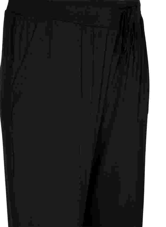 Viscose workout trousers with pockets, Black, Packshot image number 2