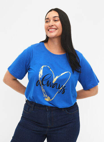 FLASH - T-shirt with motif, Princess Blue, Model image number 0
