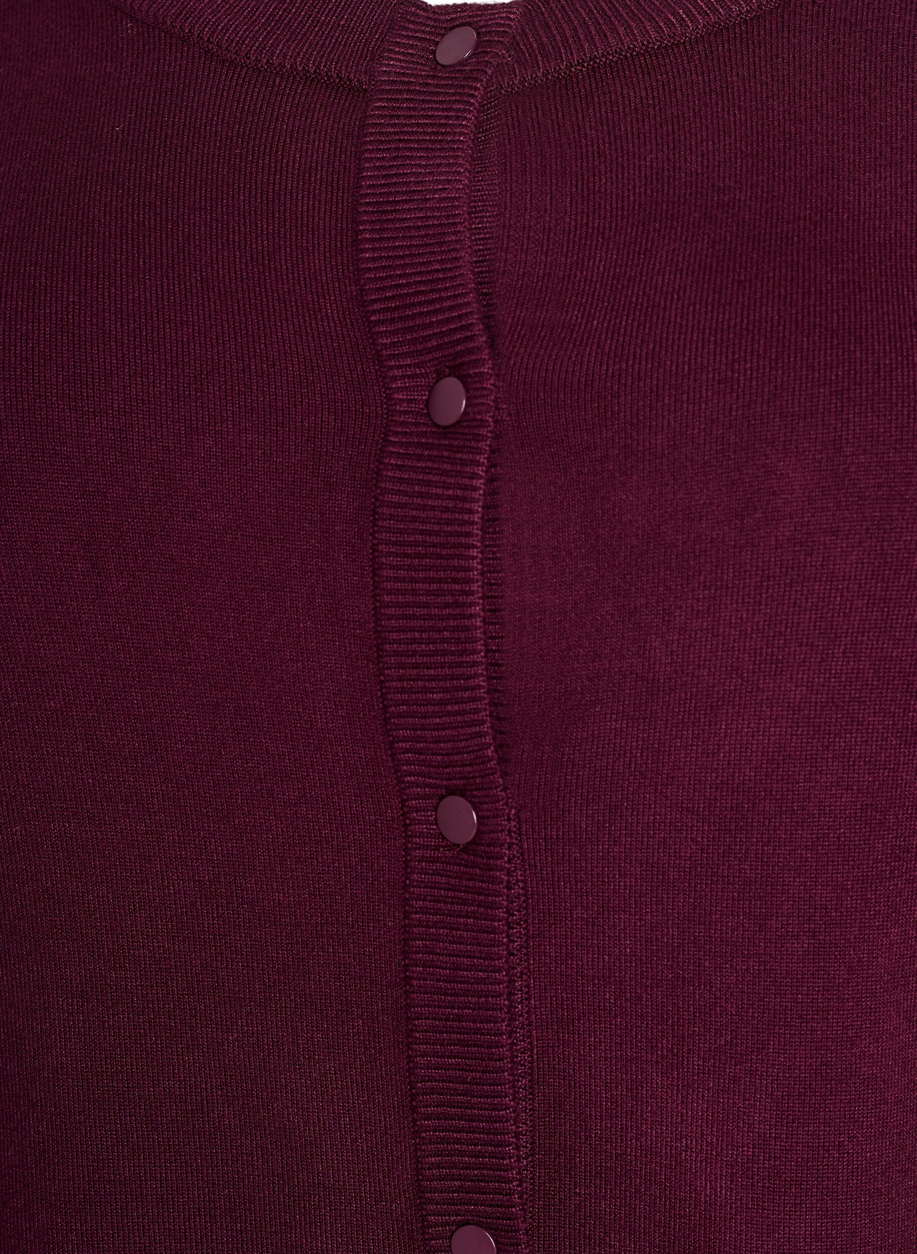ZizzifashionKnitted cardigan with round neck and buttons, Red, Packshot image number 2